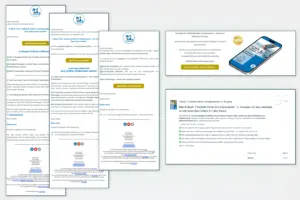 Übersicht mehrerer E-Mails, Banner und Produktseite als Teil des Funnels.